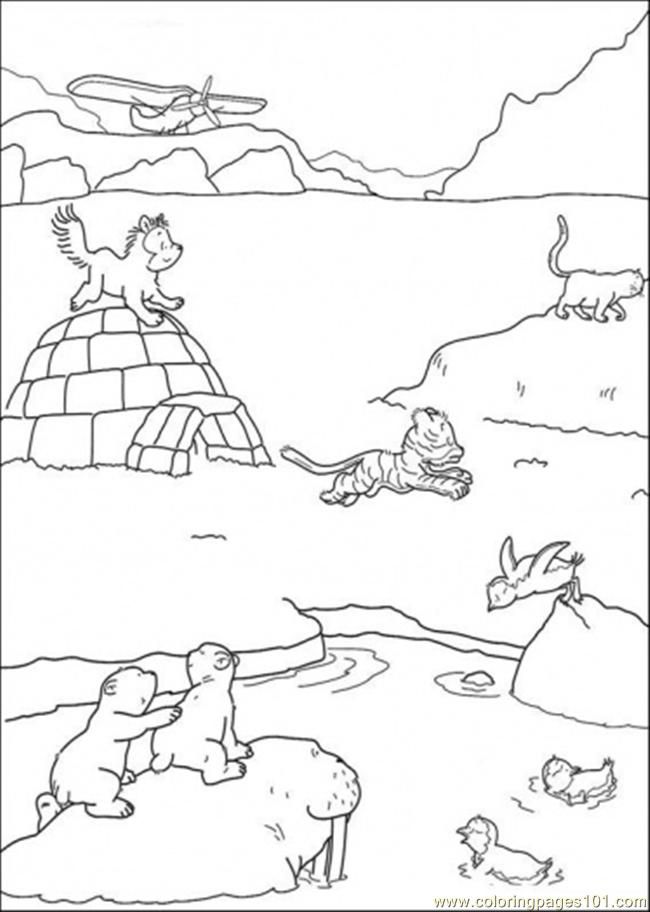Polar Arctic Animals Coloring Pages 650x912 Polar Arctic Animals Coloring Pages