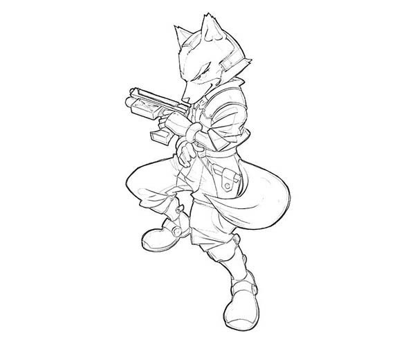 Star Fox Coloring Pages 600x500 Star Fox Coloring Pages