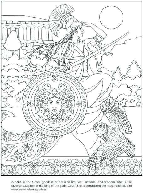 455x616 Zeus Coloring Pages War God Ares From Mythology Coloring Page War