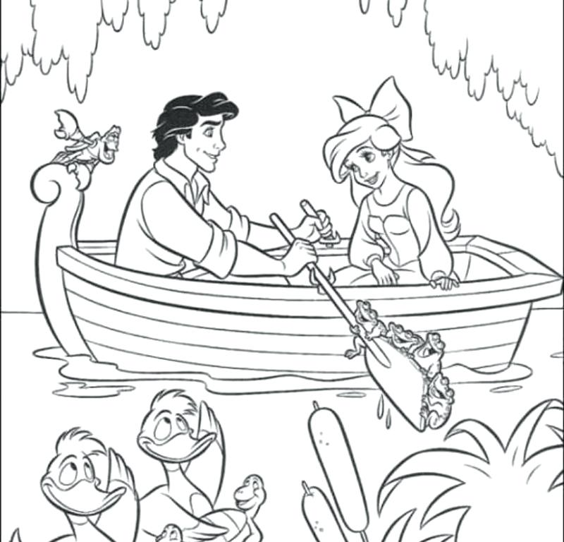 Ariel And Eric Coloring Pages