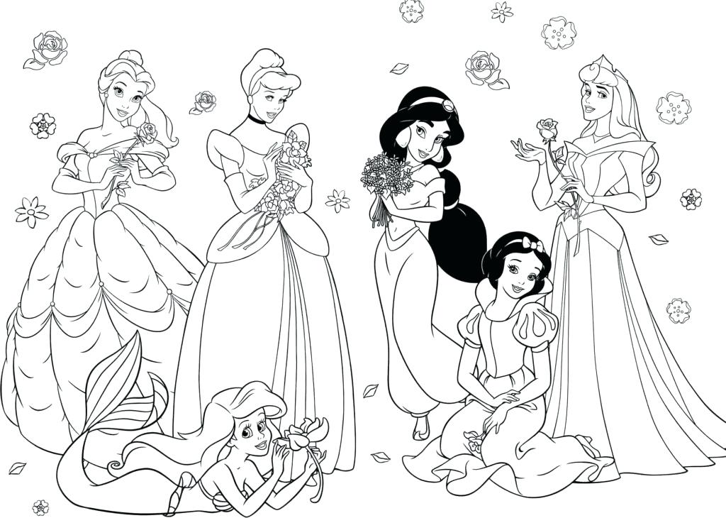 1024x730 Coloring Pages For Ariel Coloring Pages Princess Coloring Pages