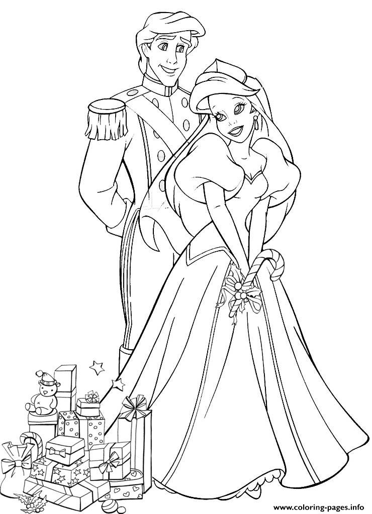 740x1023 Ariel And Eric With Wedding Gifts Disney Princess S64c7 Coloring