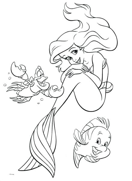 The Little Mermaid Coloring Pages Ariel And Flounder Kids Best 439x600 The Little Mermaid Coloring Pages Ariel And Flounder Kids Best