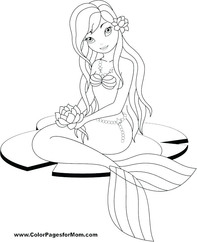 640x784 Coloring Page Mermaid Barbie Mermaid Coloring Pages To Print Best
