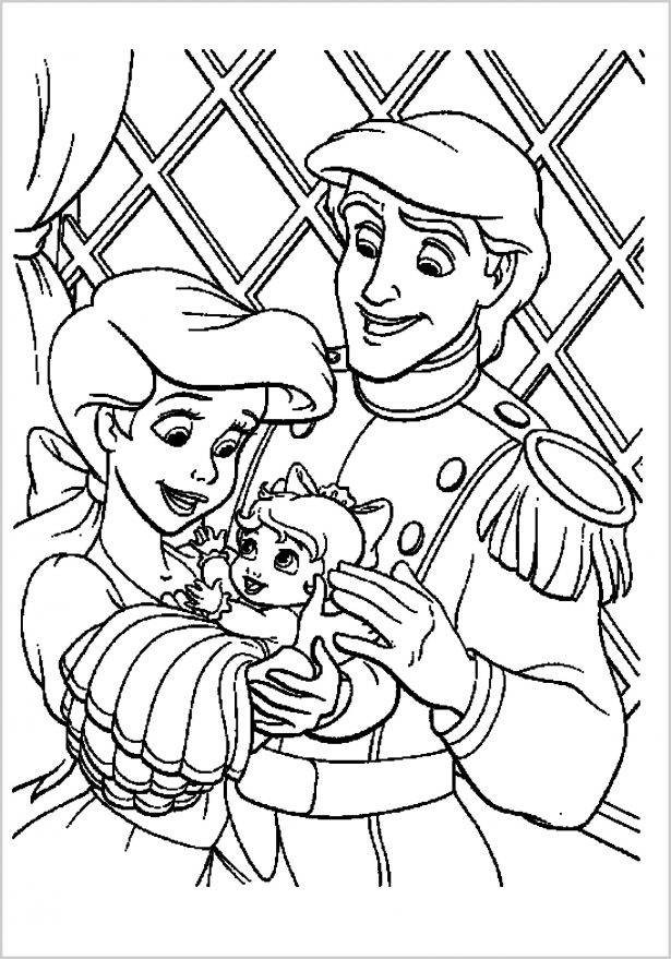 615x879 Coloring Pages Ariel And Melody 278583 Ariel Little Mermaid
