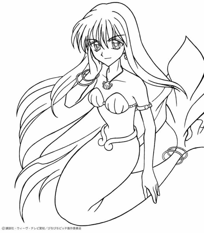 700x800 Mermaid Melody Coloring Pages Printable Mermaid Melody Coloring