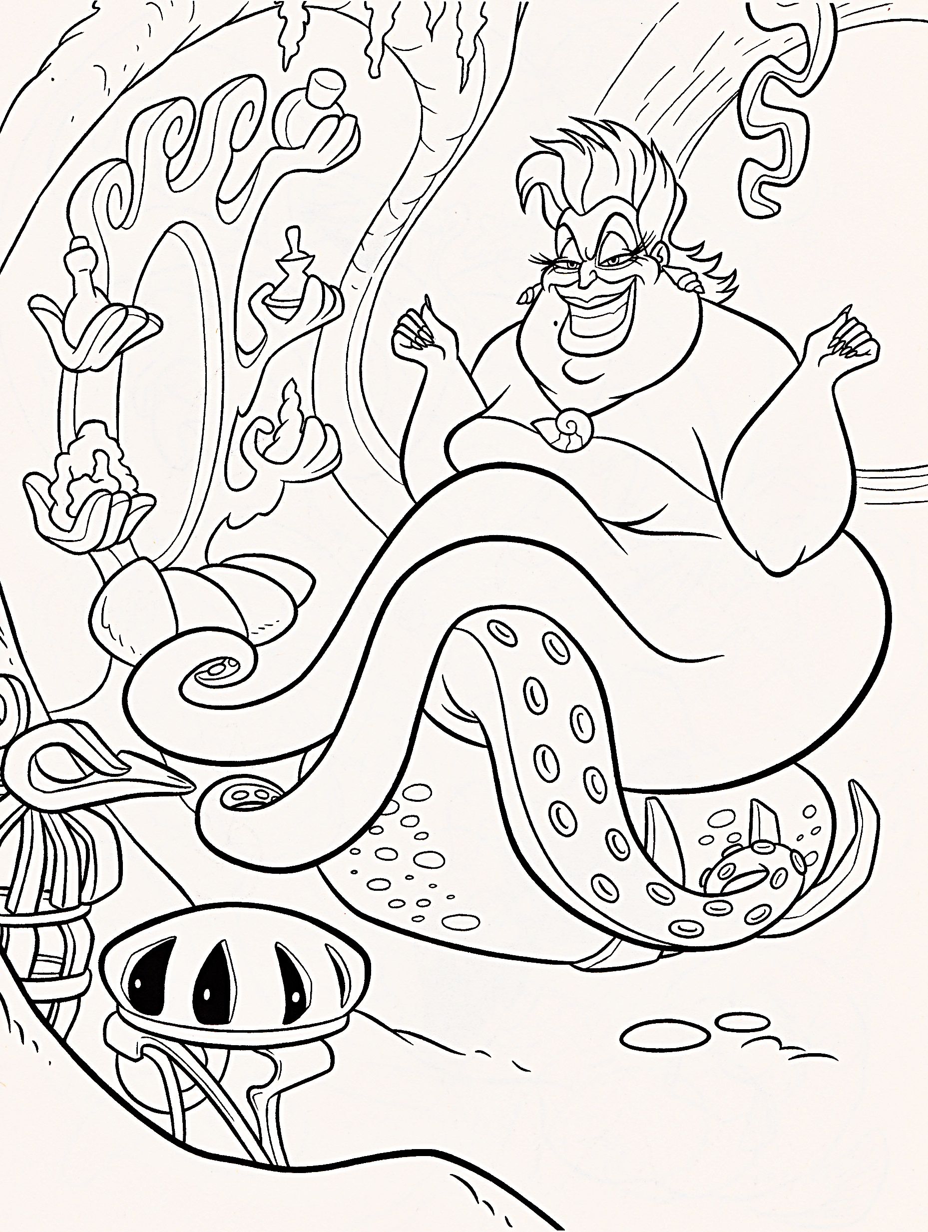 Ursula Coloring Pages 05 Coloring Colorear, La 1858x2466 Ursula Coloring Pages 05 Coloring Colorear, La