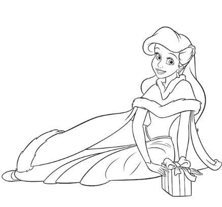 Ariel Christmas Coloring Pages at GetColorings.com | Free printable ...