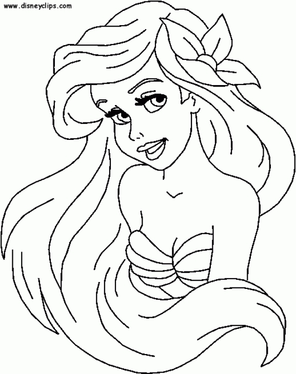 Ariel Coloring Pages 577x730 Ariel Coloring Pages