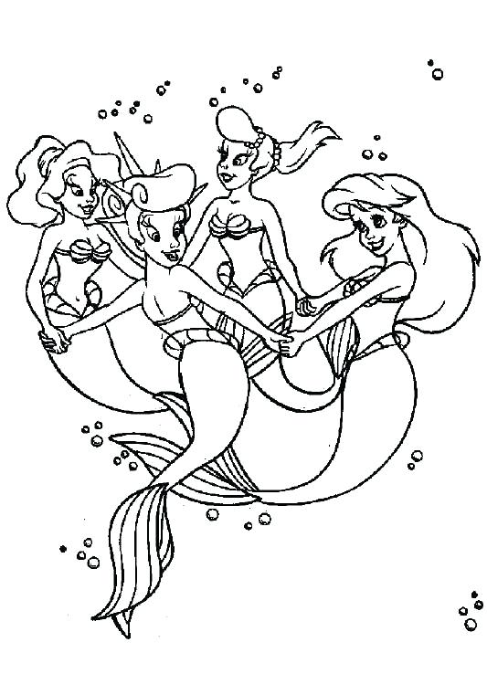 Princess Mermaid Coloring Pages Princess And Friends Mermaid 533x761 Princess Mermaid Coloring Pages Princess And Friends Mermaid