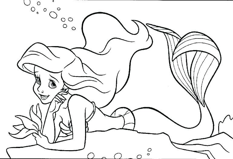 Ariel Color Page Princess Mermaid Coloring Pages Colouring Free 770x524 Ariel Color Page Princess Mermaid Coloring Pages Colouring Free