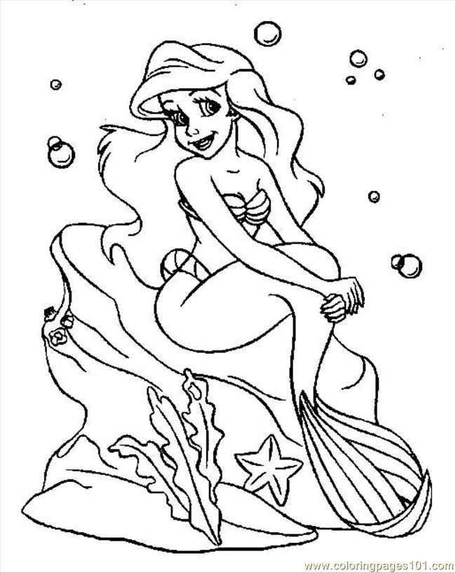 650x817 Ariel Posing Coloring Page Coloring Page