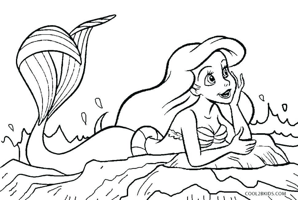 Ariel Mermaid Coloring Pages