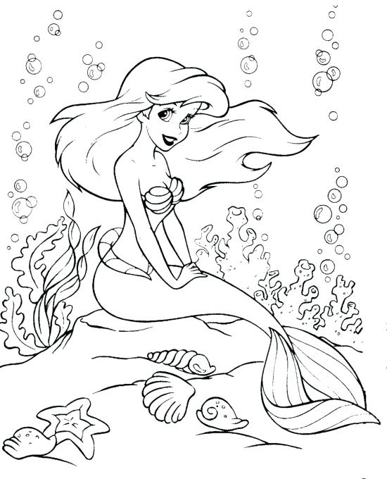 550x680 Ariel The Little Mermaid Coloring Pages Little Mermaid Coloring