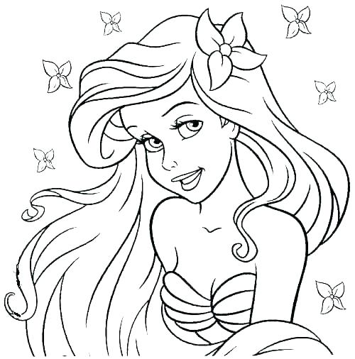 500x506 Coloring Pages Little Mermaid Saving The Prince Flounder