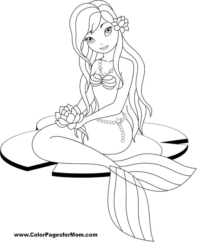 640x784 Mermaid Coloring Page 30 Riscos 2 Colorear