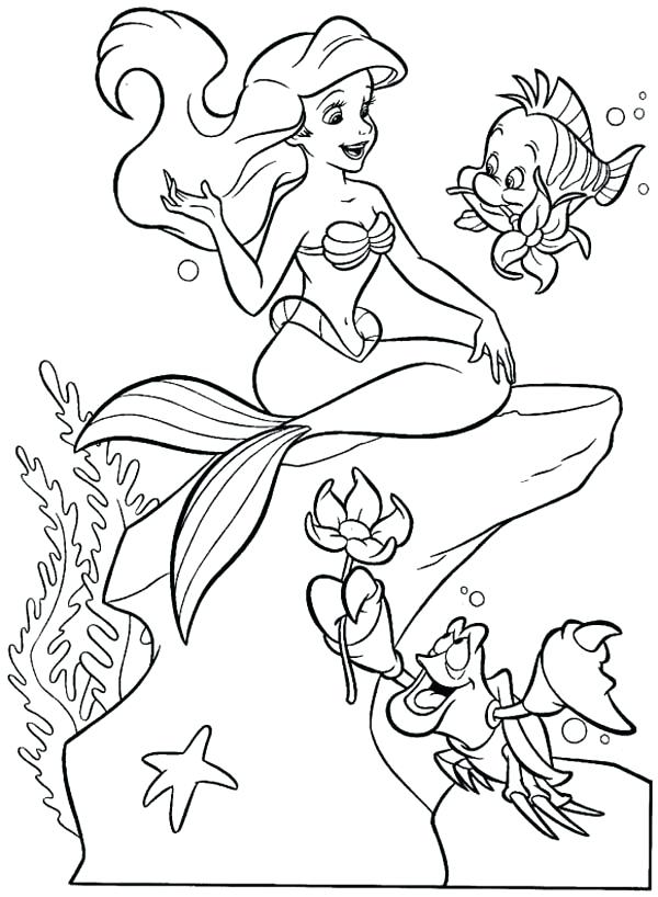 600x818 Printable Little Mermaid Coloring Pages The Little Mermaid Ariel