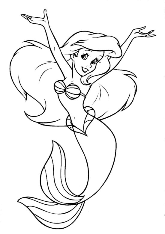 Ariel Printable Coloring Pages
