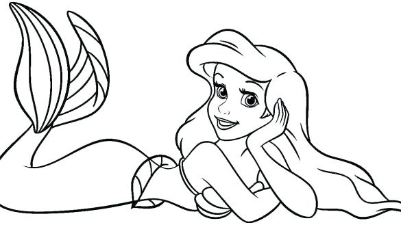 585x329 Ariel Printable Coloring Pages Disney Princess Ariel Colouring