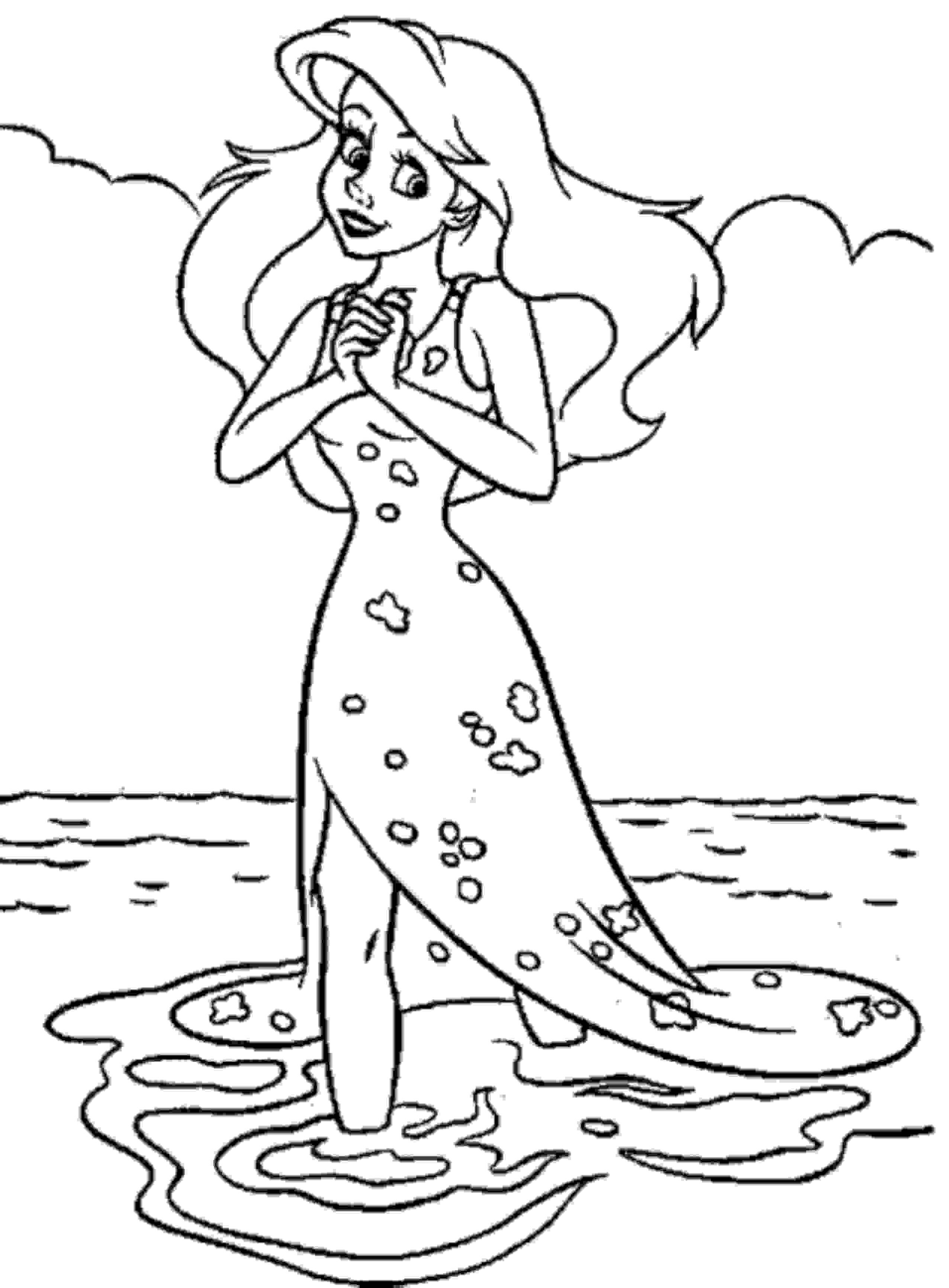 Awesome And Beautiful Little Mermaid Coloring Pages Ariel To Print 2551x3463 Awesome And Beautiful Little Mermaid Coloring Pages Ariel To Print