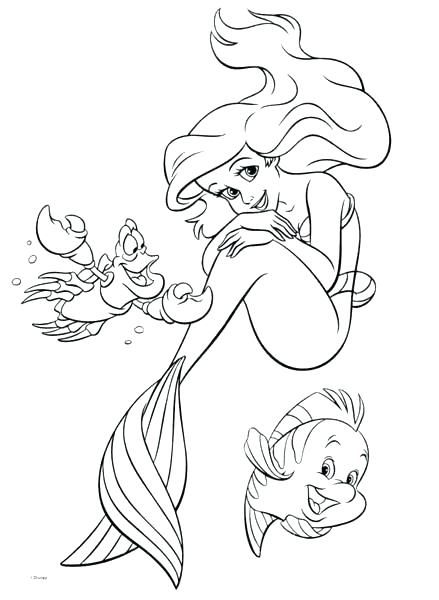 Ariel The Little Mermaid Coloring Pages at GetColorings.com | Free ...