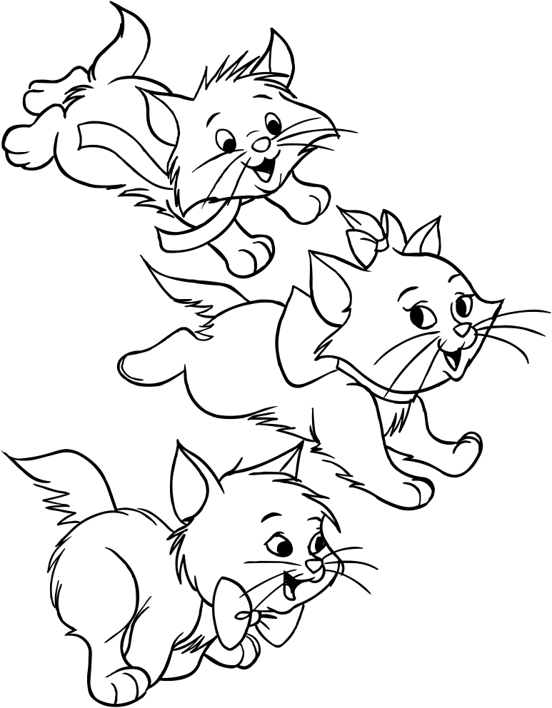 Marie, Berlioz And Matisse Of Aristocats Coloring Pages 773x992 Marie, Berlioz And Matisse Of Aristocats Coloring Pages