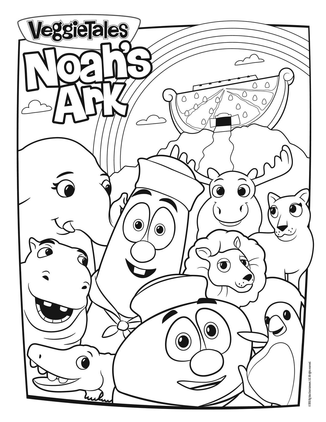 1275x1650 Veggietales Noah's Ark Coloring Page Just For Kids (And Teens