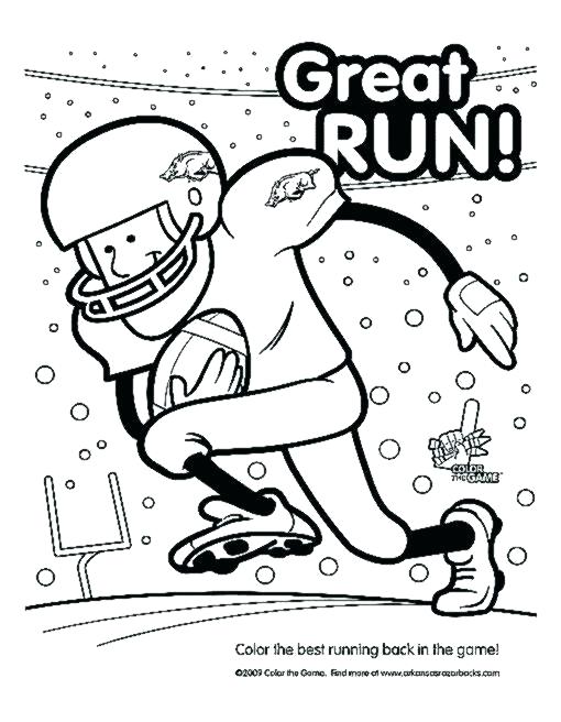 Arkansas Coloring Pages Coloring Pages Great Run Football Coloring 510x656 Arkansas Coloring Pages Coloring Pages Great Run Football Coloring
