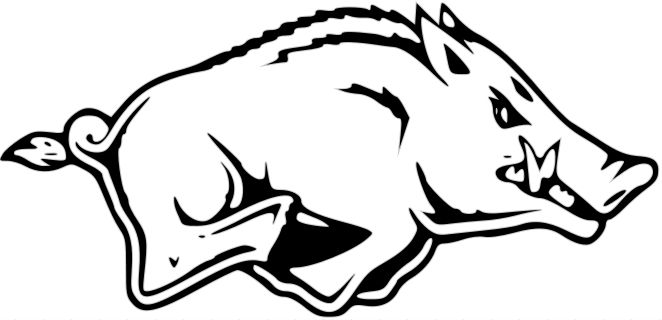 662x320 Razorback Clip Art Arkansas Razorback Outline Tshirt Makers