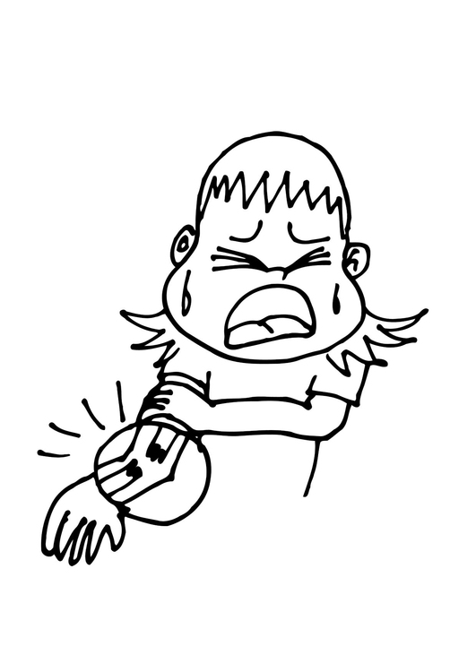 531x750 Coloring Page Broken Arm