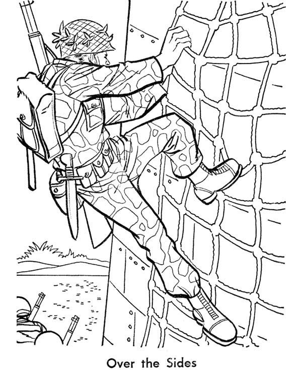 Soldier Is Training Hard In Armed Forces Day Coloring Page Pages 600x734 Soldier Is Training Hard In Armed Forces Day Coloring Page Pages
