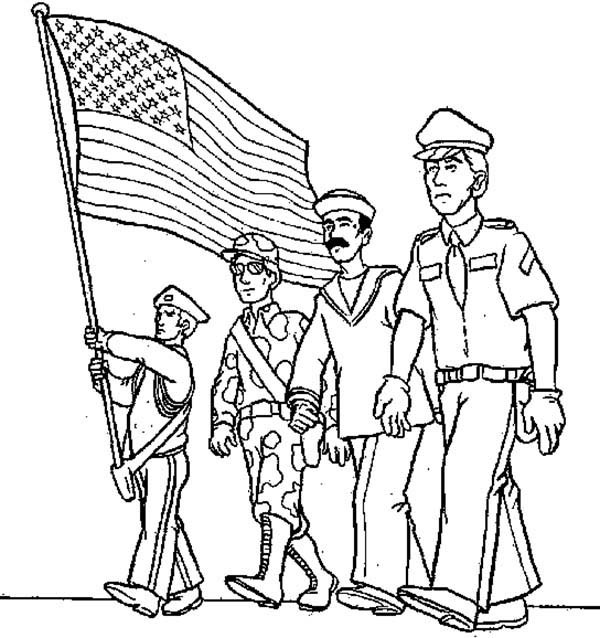 Waving American Flag In Armed Forces Day Coloring Page Batch 600x638 Waving American Flag In Armed Forces Day Coloring Page Batch