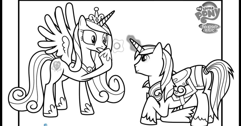 Princess Cadence And Shining Armor Coloring Pages 1024x538 Princess Cadence And Shining Armor Coloring Pages