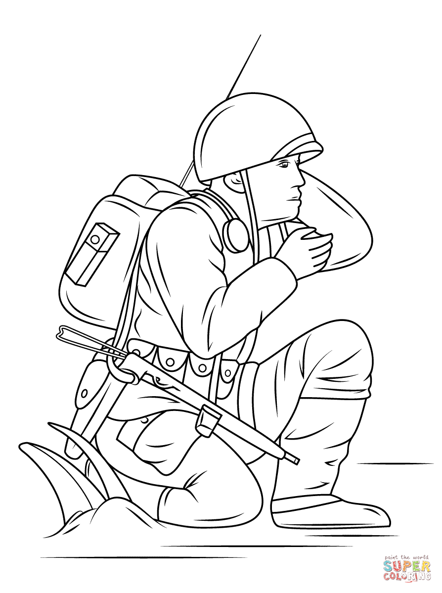 Soldier Army Coloring Pages Picture Free Printable World War 2 894x1199 Soldier Army Coloring Pages Picture Free Printable World War 2