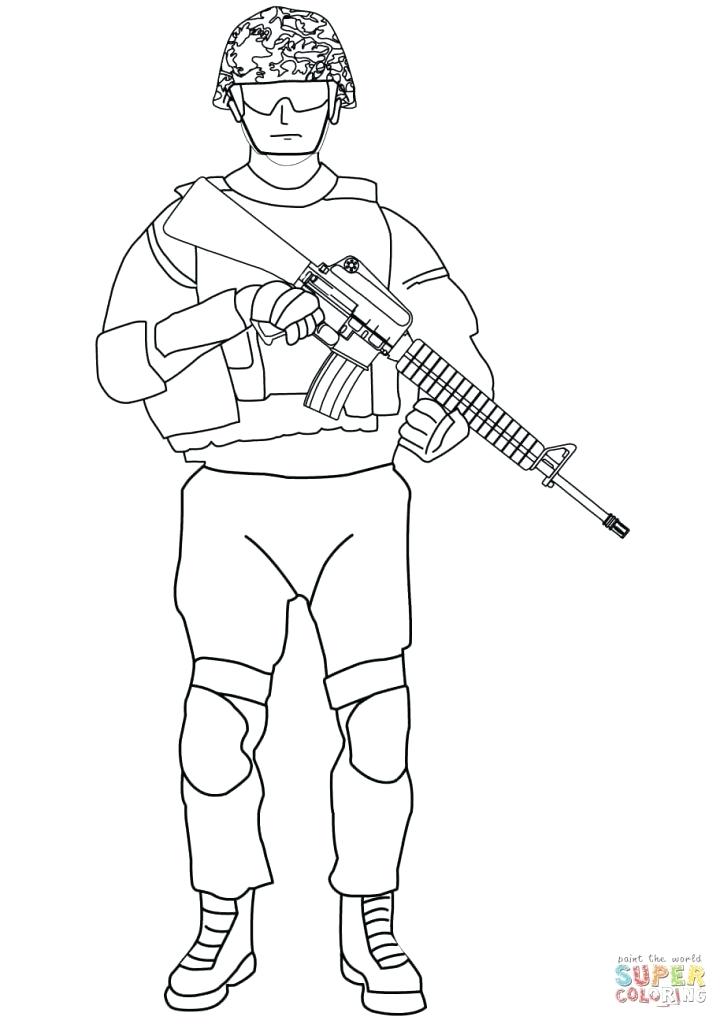 724x1024 Army Guy Coloring Pages Army Coloring Pages Soldier Throughout