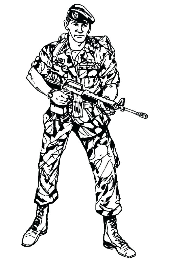 600x904 Soldier Coloring Pages Soldier Coloring Pages Army Soldier
