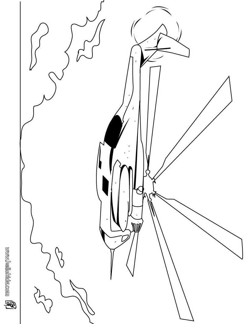 820x1060 Helicopter Coloring Pages