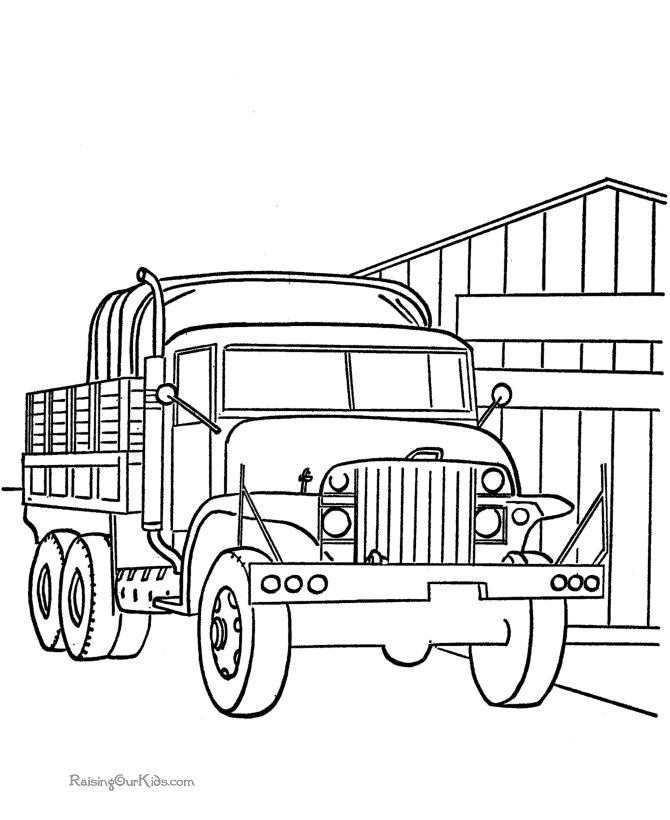 Army Jeep Coloring Pages