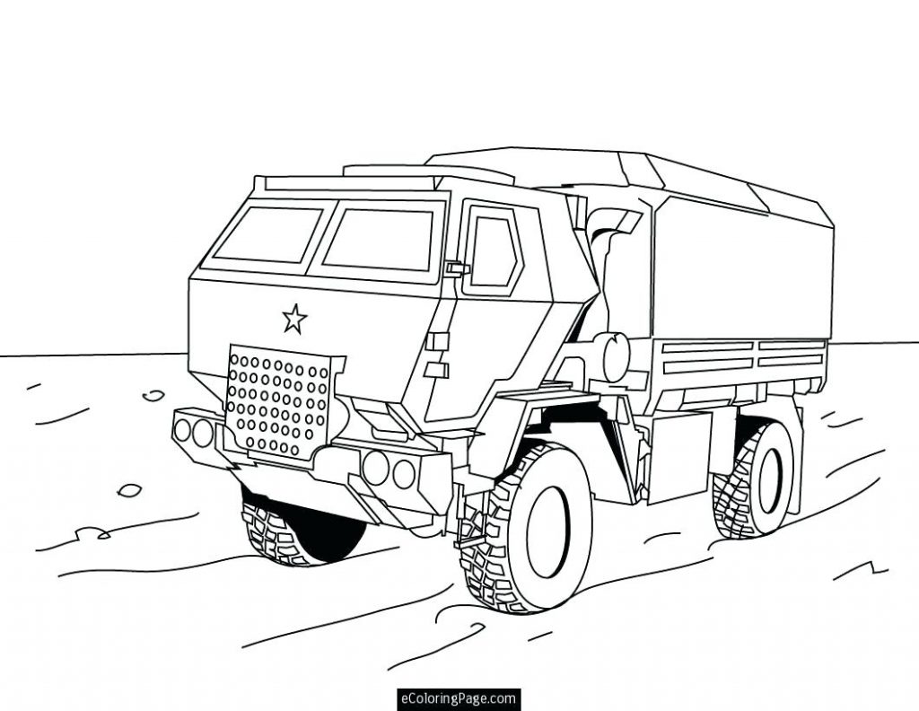 Coloring Pages ~ Military Coloring Pages Drawn Tank Army Truck 3 1024x792 Coloring Pages ~ Military Coloring Pages Drawn Tank Army Truck 3