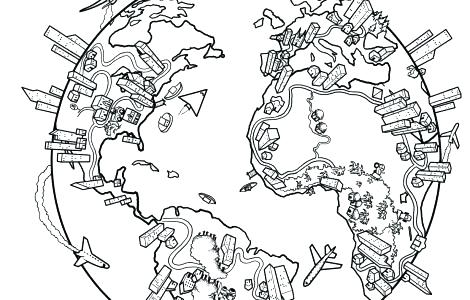 Around The World Coloring Pages at GetColorings.com | Free printable ...