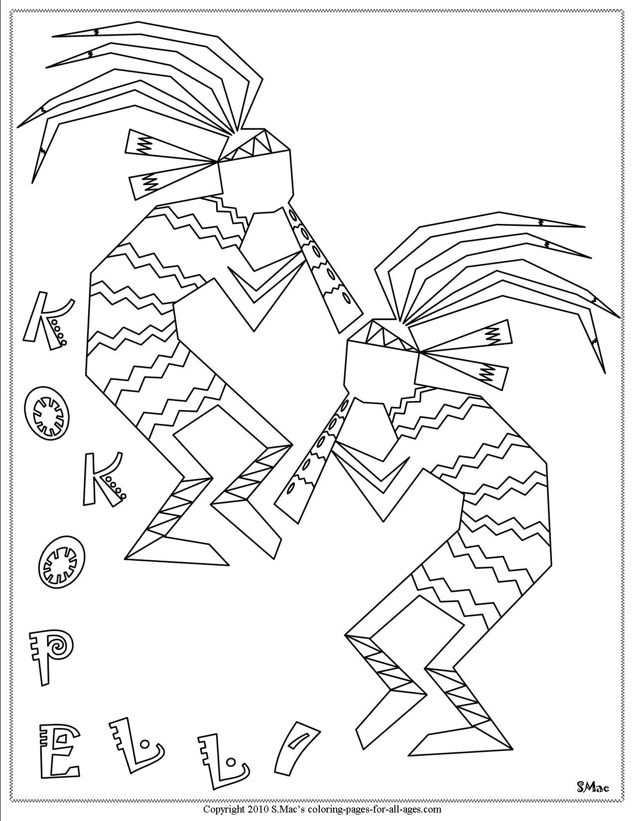 S.mac's Kokopelli Coloring Page Preschool Music 1275x1650 S.mac's Kokopelli Coloring Page Preschool Music