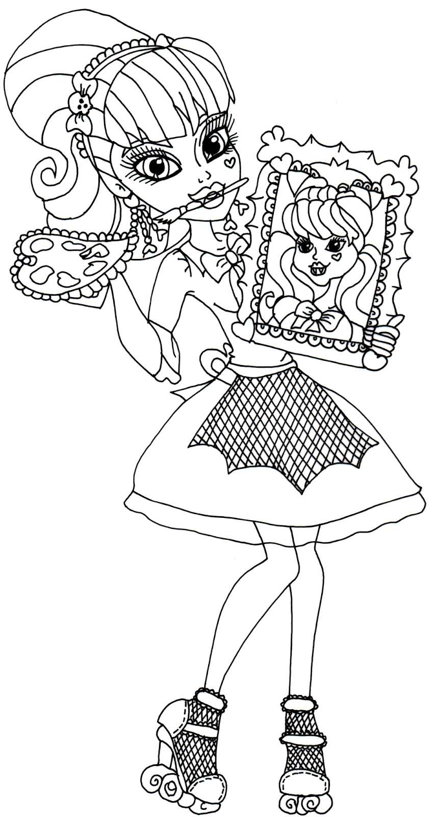 Free Printable Monster High Coloring Pages Draculaura Art Class 859x1600 Free Printable Monster High Coloring Pages Draculaura Art Class