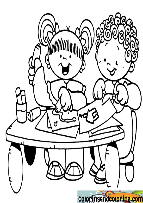 Children In Class Colouring Pages, Class Coloring Pages 595x842 Children In Class Colouring Pages, Class Coloring Pages