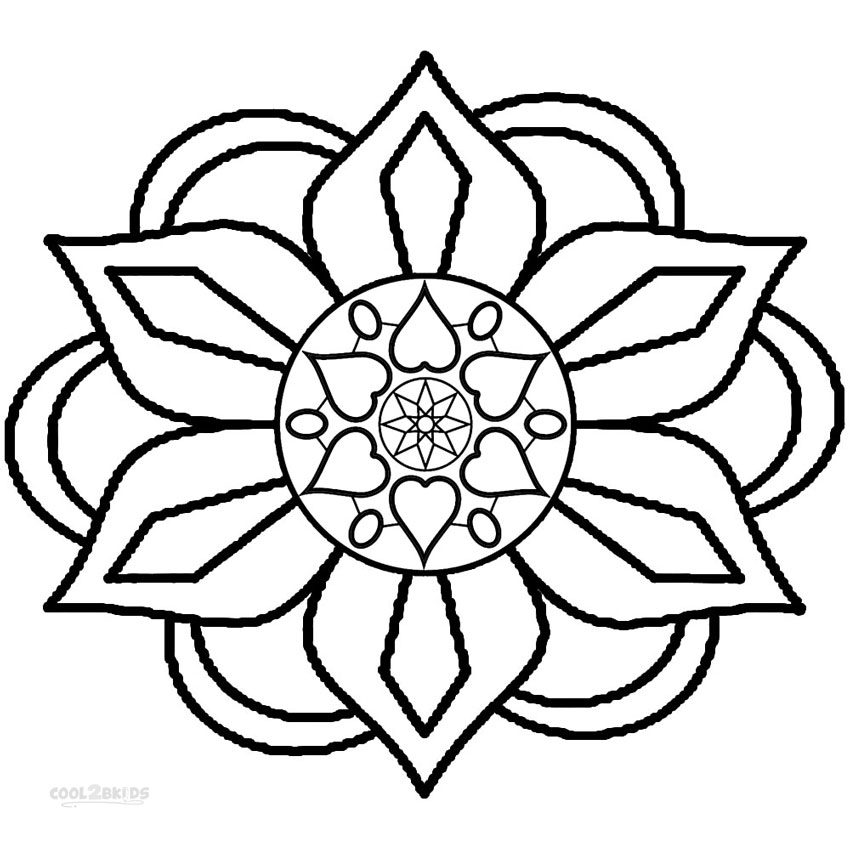 850x850 Printable Rangoli Coloring Pages For Kids Cool2bkids