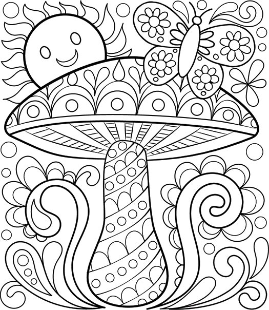 Free Adult Coloring Pages Detailed Printable Coloring Pages 525x604 Free Adult Coloring Pages Detailed Printable Coloring Pages