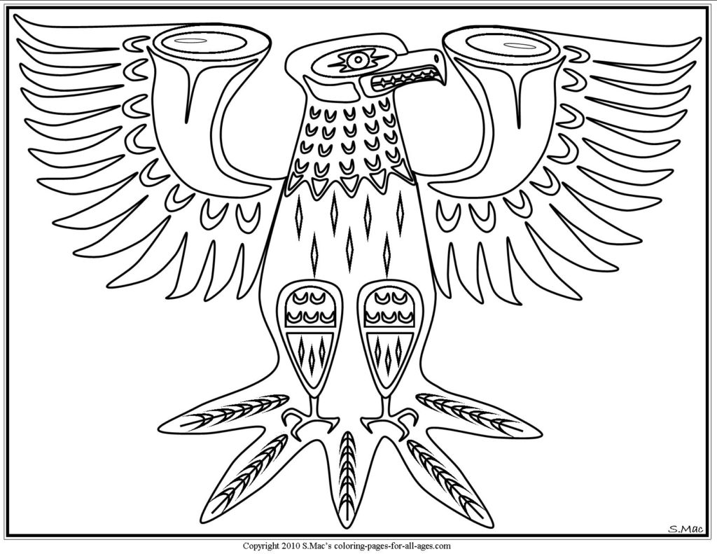 Native American Coloring Sheet 1024x791 Native American Coloring Sheet