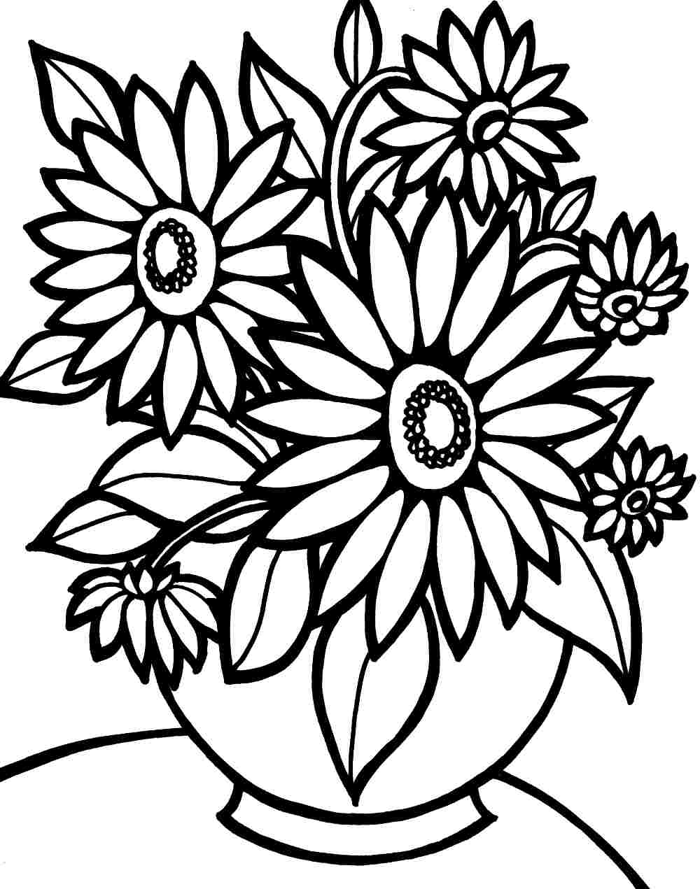 Pictures Of Flowers To Colour 1000x1271 Pictures Of Flowers To Colour