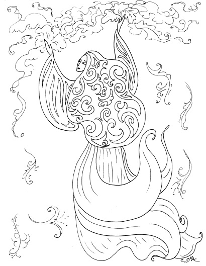 Art Nouveau Coloring Pages S.mac's Place To Be 410x529 Art Nouveau Coloring Pages S.mac's Place To Be