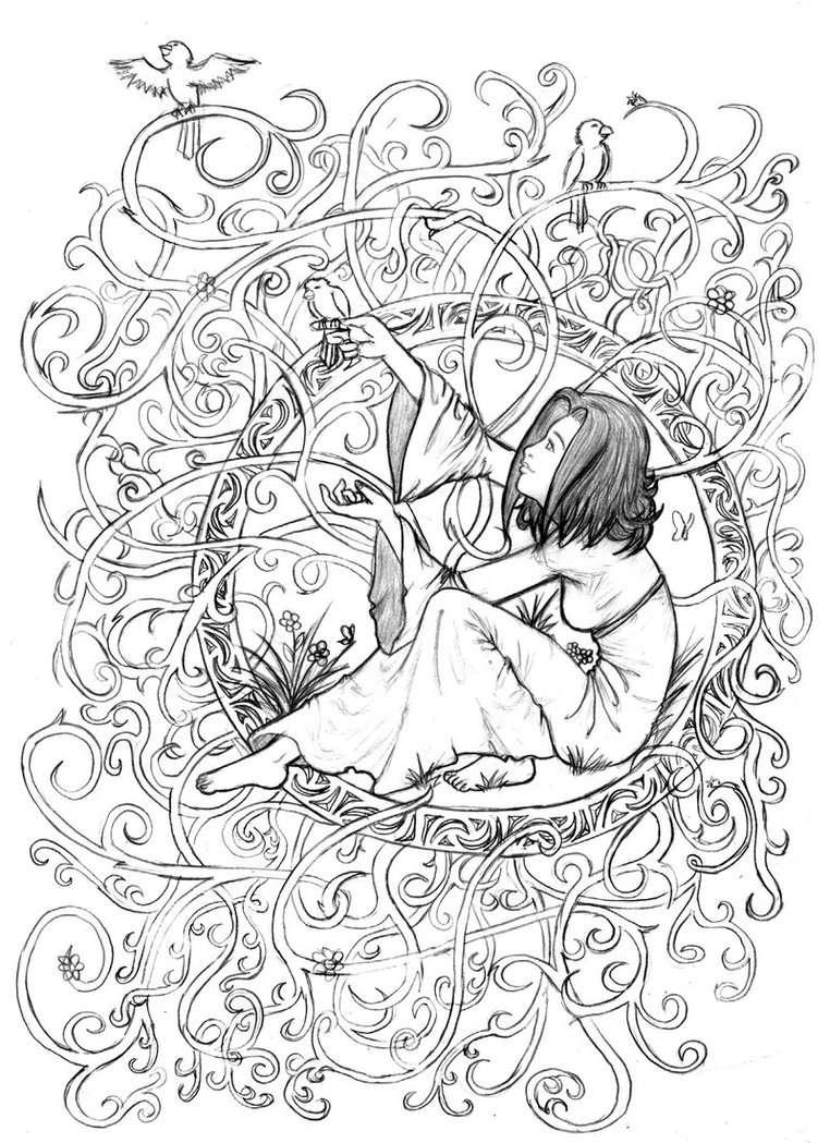 Art Adult Coloring Books Art Nouveau Coloring Pages 762x1049 Art Adult Coloring Books Art Nouveau Coloring Pages