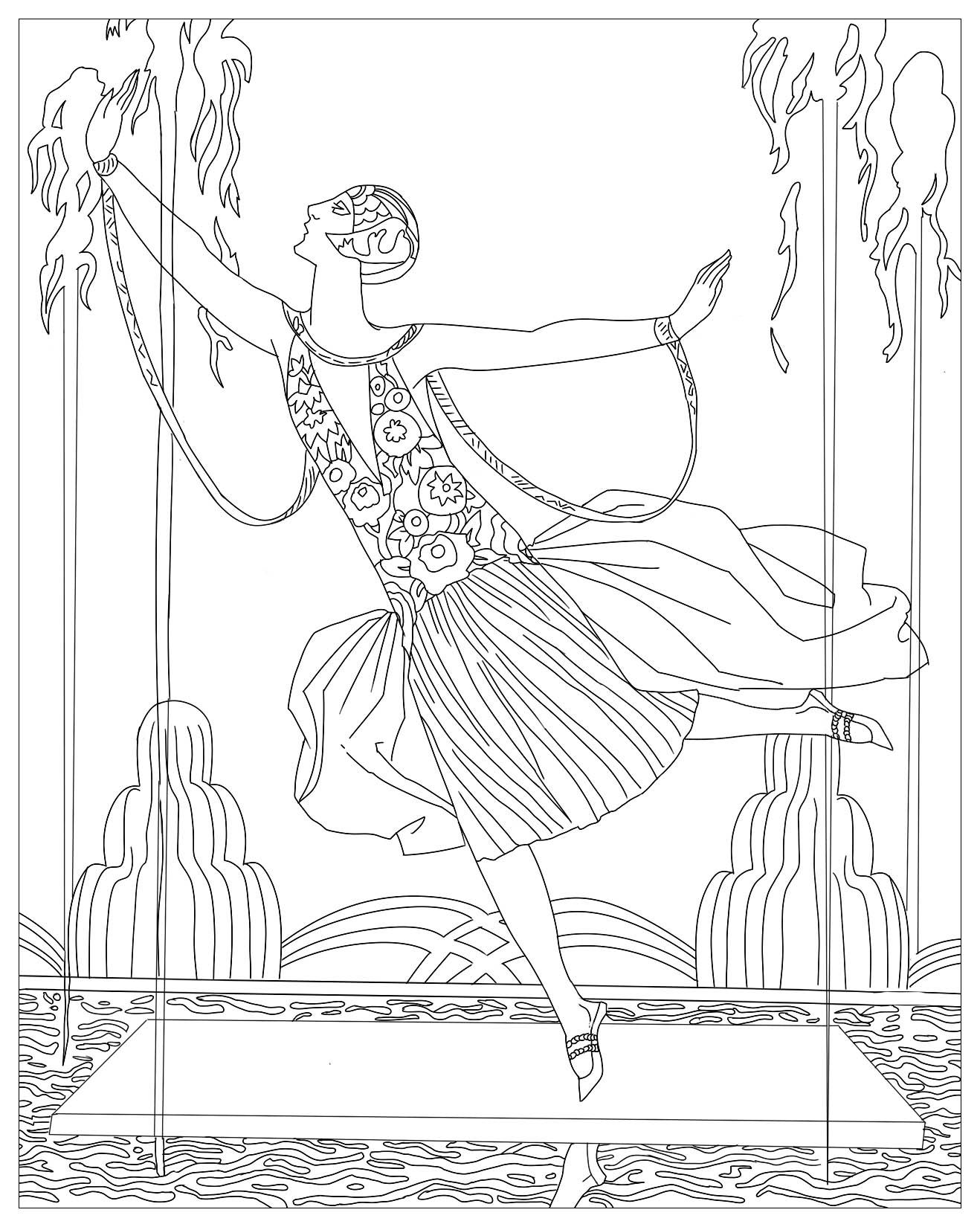 Shocking Dancer With Water Jets George Barbier Pics For Art Deco 1318x1650 Shocking Dancer With Water Jets George Barbier Pics For Art Deco